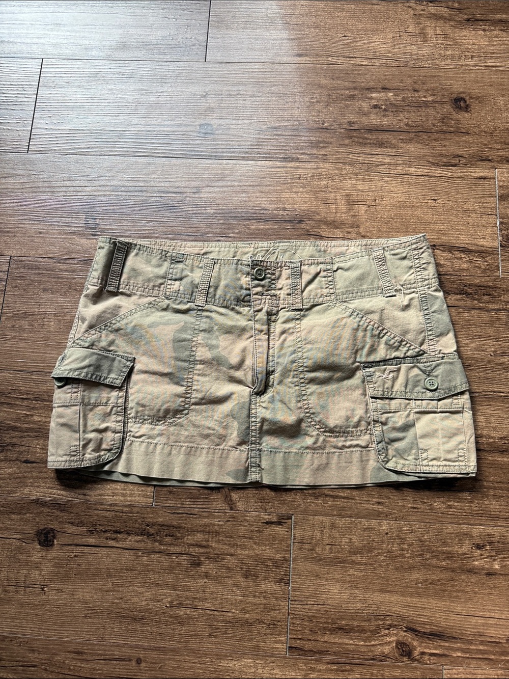 Hollister Y2K Micro Mini Camo Cargo Skirt